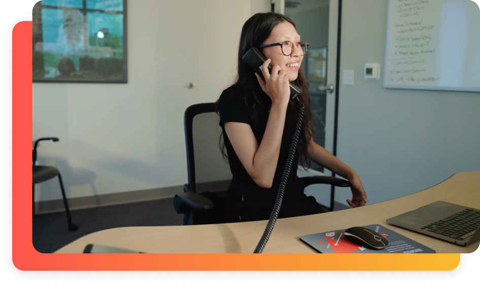 Indio by Big Rig Media employee on a call providing customer support