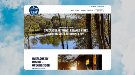 web splash page for marketing