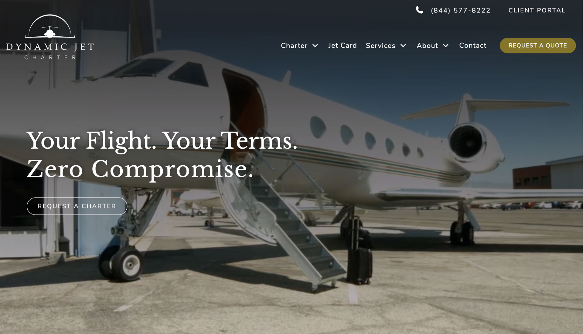 Dynamic Jet Charter | Premium Private Jet Branding